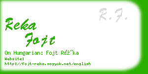 reka fojt business card